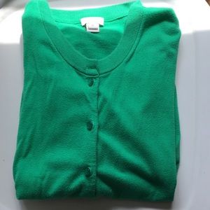 Jcrew green cardigan. Worn only one time!
